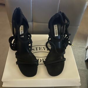 Steve Madden Black Strappy Heels